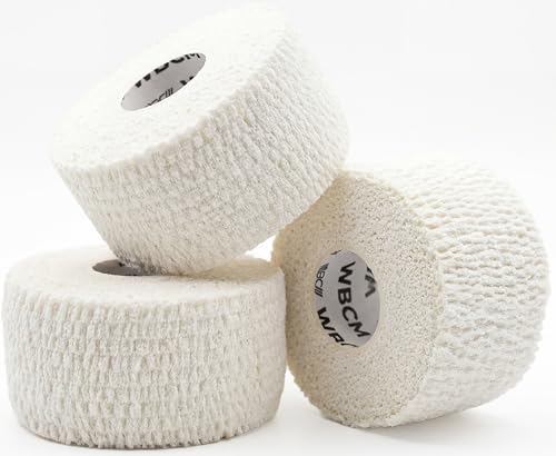 WARM BODY COLD MIND Lifting Thumb Tape for Weightlifting |1.5" x 20.6ft| - Hook Grip Tape for Gym, Powerlifting, Deadlift, Weight Lifting, Athletic Finger Wrap - color: White, size: 3 Rolls