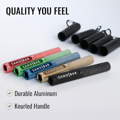 SandBar Callus Removal, Hand Callus Remover Salve Balm Stick for Working Hands, Lightweight Dead Skin Remover Tool Grit Surface, Knurled Handle, Magnetic Cap Hand File 4" - Black - color: Black