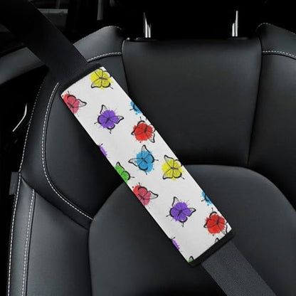 2 Pack Breathable Car Seat Straps Shoulder Pads for Adults and Children, All Vehicles, Butterfly Artpattern Harness Pads Strap, Pressure Relief - color: Pattern 785