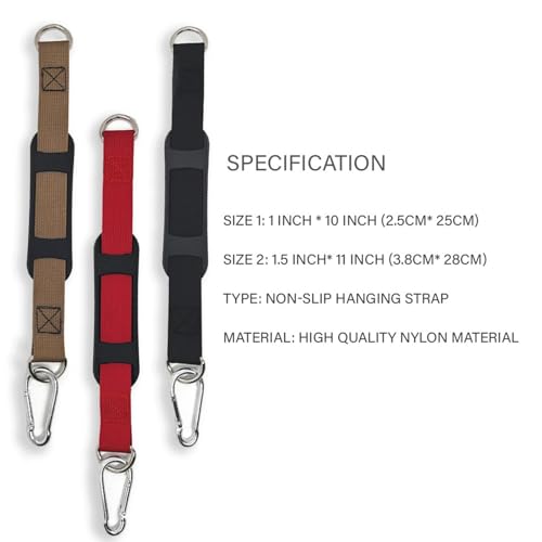 YIJU Hanging Strap for Body Strength Training with Snap Carabiner, Load 100kg