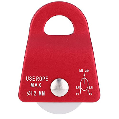 Metal Climbing Pulley Side Swing for Rock Climbing RED 2000KG
