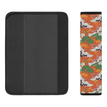 1 Pair Soft Padded Seat Belt Cover for Child, Most Cars, Japanese Crane Shoulder Harness Cover, Neck and Shoulder Support - color: Pattern 1208