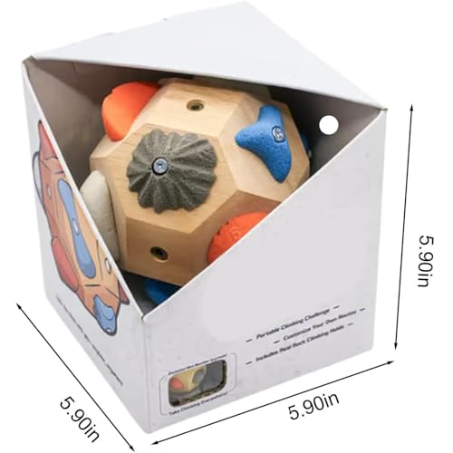 Handcrafted Climbing Block: Elevate Strength with Portable Hangboard & Rock Climbing Gear, 3D Training Ball for Anytime Practice, Ideal Gift for Climbers