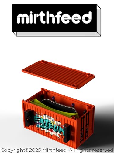 32mm Pro Fingerboard Complete Set | Bearing Wheels | 5 Ply Maple Deck | Anti Skid Grip Tape | Complimentary Tool | Concave Shape - color: Fun Box F : Graffiti Groove