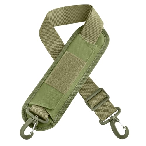 Bag Shoulder Strap Replacement Adjustable Strap with Padded Metal Hooks for Crossbody Bags Messenger Bags Laptops - color: 02# Green With Padded