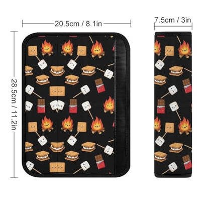 Universal Soft and Comfortable Car Seat Straps Shoulder Pads for Girls and Boys, Most Cars, 1 Pair Marshmallow Cookie Harness Pads Strap Comfortable Driving - color: Pattern 369