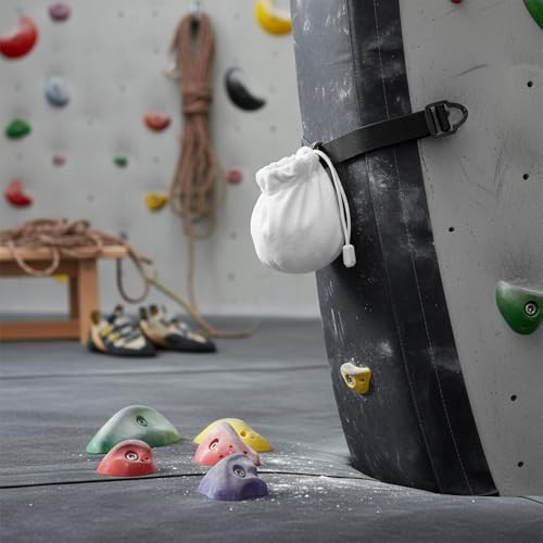 Climbing Chalk Bag with Adjustable Waist Belt, Durable Polyester Pouch for Bouldering & Rock Climbing