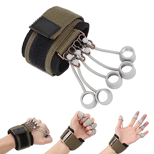 ZJchao Adjustable Silicone Finger Exerciser Hand Grip Strengthener for Exercise Training Rock Climbing Tennis Baseball Guitar Piano Drummer - size: 20lb