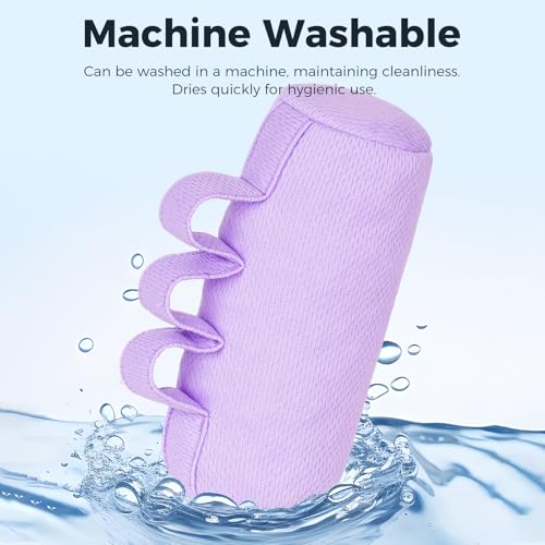 Palm Grips, Hand Contracture Cushions, Finger Grips, Finger Splitter, Palm Protector for Hand Contracture, Grip Strengthener Pad for Elderly, Stress Relief, Sweat Resistant, Washable, Purple, S, 1 Pcs - color: Purple-1 Pcs-S