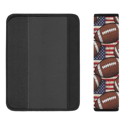 2 Pack American Flag Football Seat Belt Cover Universal Fit Shoulder Harness Cover for Girls and Boys, Car Seats Pushchair Strollers High Chair Pushchair - color: Pattern 101