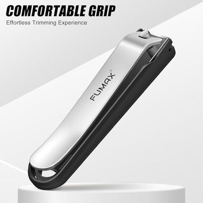 Nail Clippers for Men Women with Catcher, 2-Pack Large & Small Nail Cutter for Fingernails & Toenails, Sharp Stainless Steel Heavy Duty Fingernail Clipper Gifts for Adults