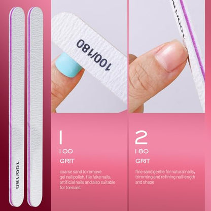 FANDAMEI Nail Care Kit for Women, Cuticle Remover Tools with Cuticle Softener, Scented Oil, Nail Strengthener and Growth Pink Polish, Manicure kit Cuticle Tools Nippers, Pushers, Nail File for Prep