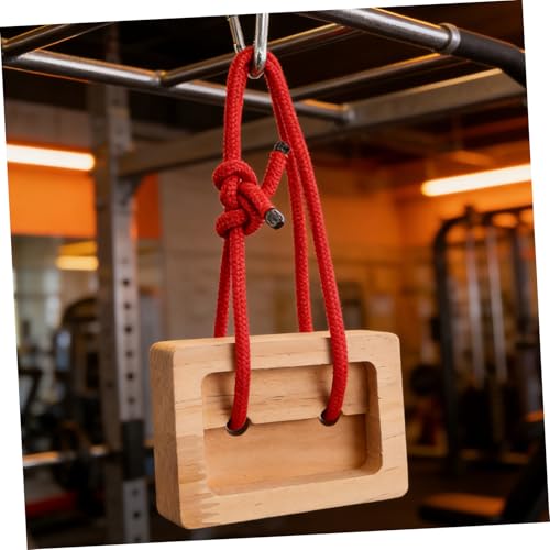 2pcs Wooden Climbing Fingerboards Portable Modular Hangboards for Rock Climbing Training, Sturdy Khaki Wood Material for Fitness Routines and Outdoor Use by Climbers