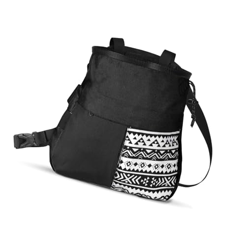 Large Capacity Chalk Bag, Independent Front Pocket for Bouldering and Climbing - size: Large Black