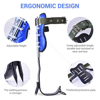 Climbing Equipment. Tree - Climbing Kits. Anti - Slip Climbing Tools with footboards. —— Forestry Operation Equipment Suitable for Rock Climbing, Tree Trimming, Hunting, and Fruit Picking. - style: Freestyle