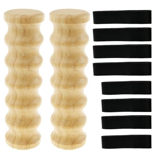 Wood Exercise Rip Stick Comfortable Slip Workout Liftstick with Adjustable Resistance Band Compact Upper Body Workout Rip Stick Band for Home Gym Use