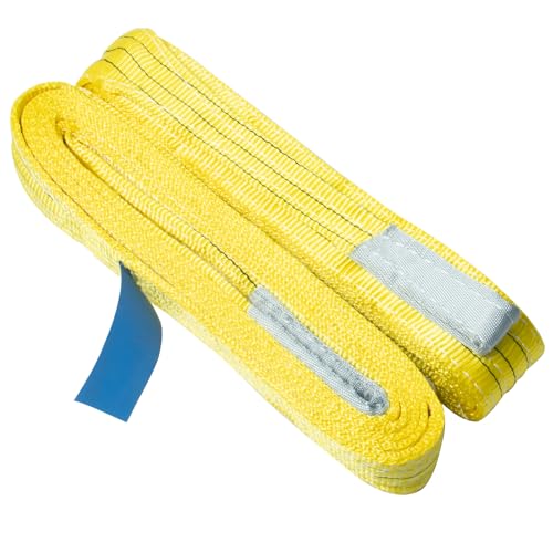 2-Pack 3"×16.5ft Lifting Sling, Heavy-Duty Polyester Strap, 6600 lbs Capacity, 5:1 Safety Factor, Eye-to-Eye Web Sling for Recovery, Construction & Marine Use - size: 16.5ft-2Pack