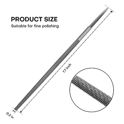 6" Round Medium Cut File, Double Cut Teeth, Made of High Carbon Steel, Half Round Hand File Without Handle, Suitable for Shaping Metal, Wood, etc - color: Round, size: 6 Inch