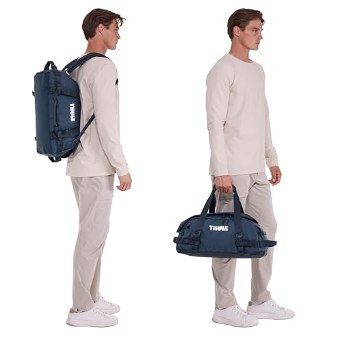 Thule Chasm Duffel bag, Weather-resistant materials, Easy packing, Converts to backpack, Internal pockets, Travel-ready - color: DARKEST BLUE, size: 30L
