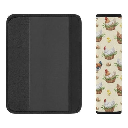 1 Pair Soft Padded Seat Belt Cover for Child, Most Cars, Cute Chicken Farmhouse Shoulder Harness Cover, Neck and Shoulder Support - color: Pattern 1046