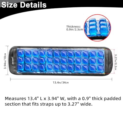 3D Gel Backpack Strap Pads, Universal Shoulder Strap Pad with Pressure Relief Comfort, Anti-Slip Detachable Detachable Breathable Cushion for Backpacks & Bags，2Pcs