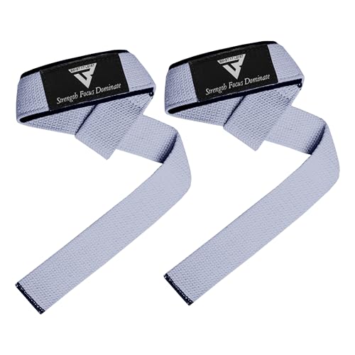 Weight Lifting Straps,Powerlifting Deadlifting, Anti Slip 60CM Hand Bar Grip, 5MM Neoprene Wrist Support, Heavy Duty Weightlifting Bodybuilding Workout - color: Gray