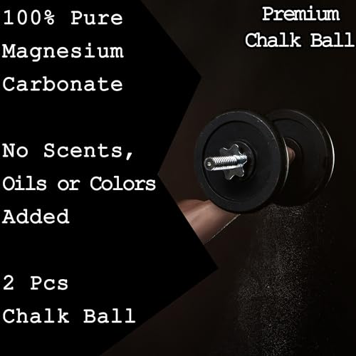 2 Bags Gymnastics Chalk Ball for Climbing - (6oz) Gym Chalk Used for Lifting Weightlifting Workout and Rock Climbing, Weight Powder Hands Chalk
