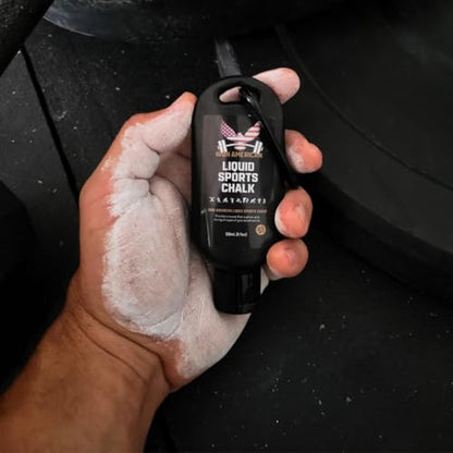 IRON AMERICAN Liquid Chalk - No-Mess Long-Lasting Grip Chalk for Weightlifting, Gymnastics, Rock Climbing, and Fitness Training - Advanced Hand Chalk for Gym - size: COMBO KIT (8.3 oz. + 1.7 oz. bottles)