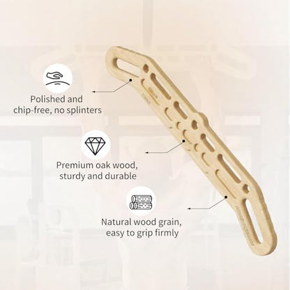 Wooden Hanging Board for Climbing, Multi-Grip Fingerboard for Indoor/Outdoor Fitness Training, Enhances Climbing Power & Grip Strength, Perfect for Adult Fitness Enthusiasts