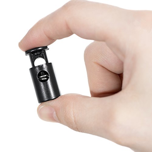 Craft County 1/4 Inch Heavy Duty Barrel Cord Lock Toggle Stop Sliders - Multiple Pack Size Options - size: 5 Pack