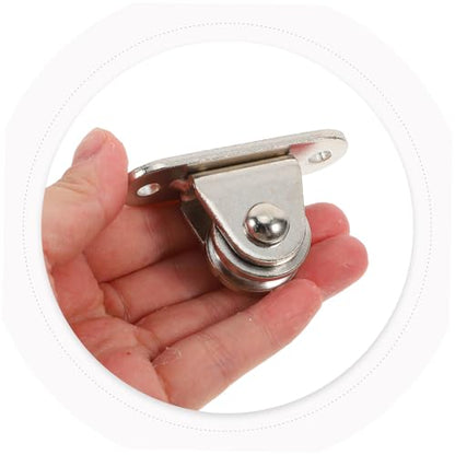 4pcs Silent Pulley Wheel Pulley Blocks Bearings Gym Attachment Single Weight Lifting Cable Fixed Wheel Line Release Steel Nickel Plating