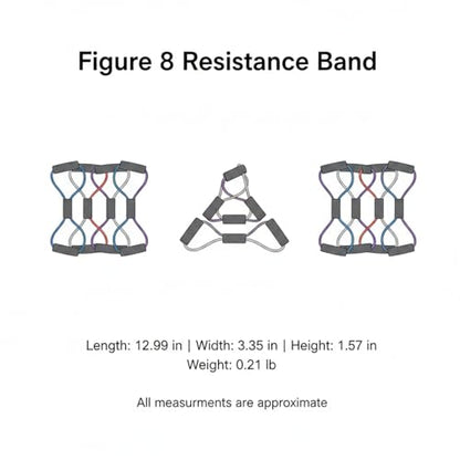 Figure 8 Resistance Band with Handles for Upper Body Exercise, TPE Exercise Loop for Arm and Shoulder Movement, Portable Fitness Gear (1 Pack) - color: Yellow