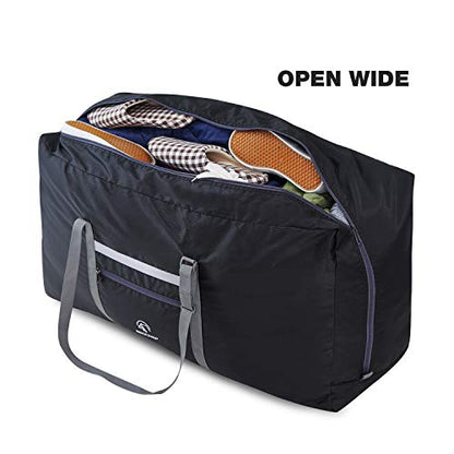 REDCAMP 31" Foldable Extra Large Duffle Bag, 100L Lightweight Travel Duffel Bag with Adjustable Strap for Men Women, Black - color: B-Black, size: 100L/31"(L)X11.9"(W)X16.5"(H)