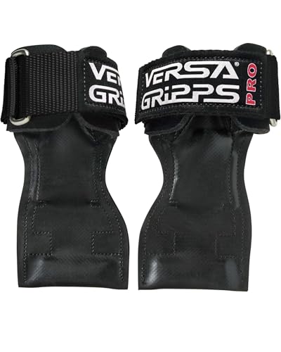 Versa Gripps® Pro, Made in The USA, Wrist Straps for Weightlifting Alternative, The Best Training Accessory - color: Black, size: X-Small: 5" to 6"