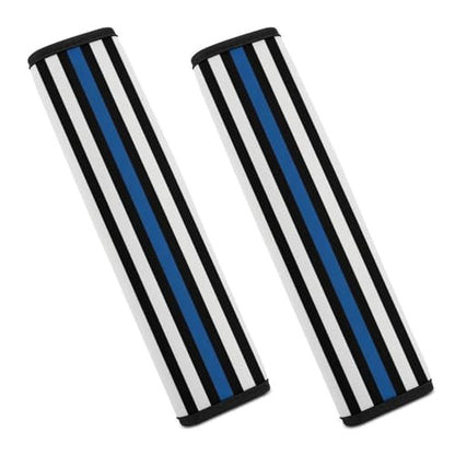 2PCS American Thin Blue Line Flag Car Seat Straps Shoulder Pads Universal Soft and Comfortable Seat Belt Covers Cushion for Child, All Vehicles, Shock Absorption - color: Pattern 1222