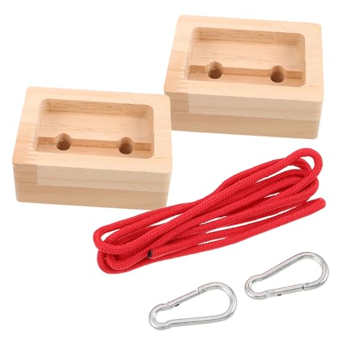 BESPORTBLE 2 Pieces Portable Wooden Climbing Fingerboard Hangboard for Finger Strength Training Indoor Outdoor Rock Climbing Training Board
