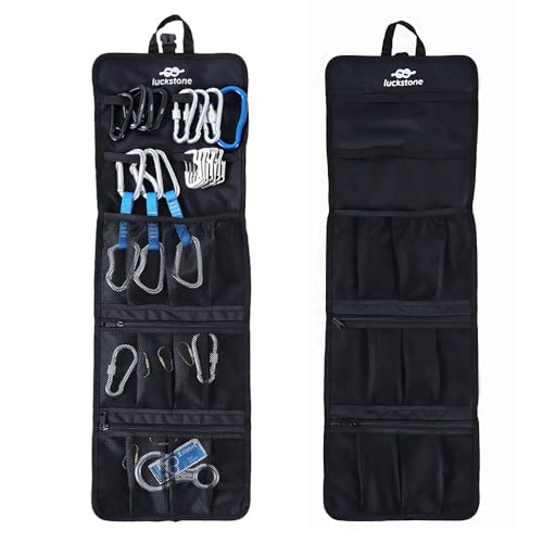 Lixada Climbing Quickdraw Hanging Storage Bag Climbing Gear Organizer Bag Small Tools Organizer Pouch - color: Black