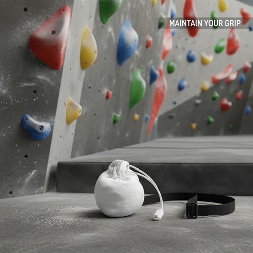 Climbing Chalk Bag with Adjustable Waist Belt - Durable Polyester Pouch for Gym, Bouldering & Rock Climbing