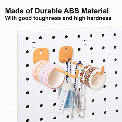 8Pcs Pegboard Wall Organizer Panels, White Pegboard Wall Mount | 10"x 10" ABS Pegboard for Craft Room, Garage, Kitchen, Living Room, Bathroom, Study Room, Peg Boards for Walls - size: White Peg Board- 8Pcs