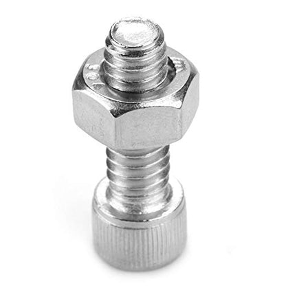 Garosa 140pcs Stainless Steel Hex Socket Head Bolts #10-32 Hex Screw Assortment Kit 6 Different Sizes with Storage Case