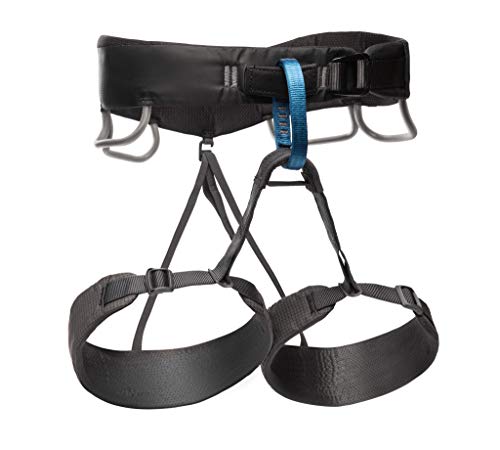 BLACK DIAMOND Men's Momentum Rock Climbing Harness, Adjustable Loops - color: Anthracite, size: SM (27-30" Waist)