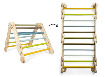 small foot Triangle-Wall Climbing 2in1 Adventure, Wood, 4 Adapters, Movement, from 2 Years 12625, 150 x 64 x 10 cm