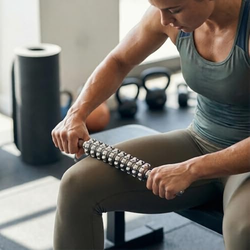 ONUEMP Stainless Steel Massage Roller for Ice Body Sculpting, Maderoterapia Kit Colombiana Professional, Cellulite Massager Roller, Lymphatic Drainage Massager, Cellulite Remover for Leg Back - size: Roller Stick