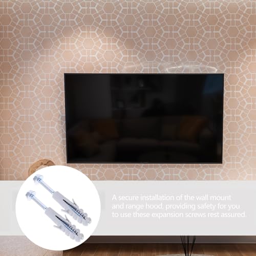 10 Sets Tv Mount Screws and Anchors Kit for Tv Wall Bracket Installation Carbon Steel Drywall Mounting Hardware with Easy Installation and Convenient Use and Range Hood