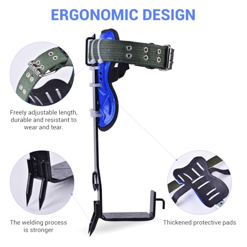 Climbing Equipment. Tree - Climbing Kits. Anti - Slip Climbing Tools with footboards. —— Forestry Operation Equipment Suitable for Rock Climbing, Tree Trimming, Hunting, and Fruit Picking. - style: Portable