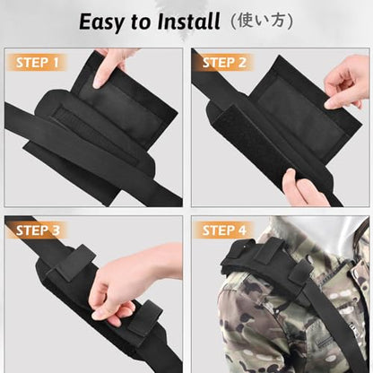 Bag Shoulder Strap Replacement Adjustable Strap with Padded Metal Hooks for Crossbody Bags Messenger Bags Laptops - color: 03# Black Pad Only - 2 Packs