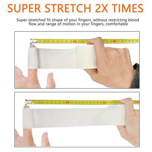 4 Roll Weightlifting Thumb Tape Total 1.5" x 28 yard Premium Adhesive for Olympic Weight Lift, Cross Fitness, Lifting, Stretch Athletic Finger Wrap, Protects Thumb Fingers Hand, Enhances Grip - color: MIX-1.5"-4Roll
