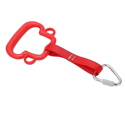 Monkey Style Gymnastic Rings 2 Pack with Quick Hanging Hook for Kids Adults Indoor Outdoor Training Obstacle Course Swing Bar Rings Monkey - color: Red