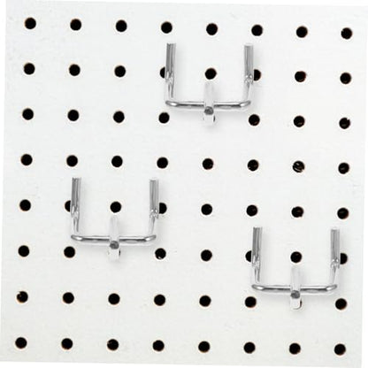 PRETYZOOM 50Pcs Heavy Duty Carbon Steel Pegboard Hooks Silver Pegboard Accessories for Garage and Workshop Organization for Tool Display and Storage