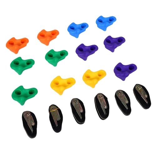 Drfeify 12 PCS Rock Climbing Holds for Kids, Portable Climbing Rocks with Multiple Colors, Playroom Wall Set, Children Room Gym Tree House
